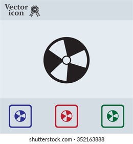 Radiation symbol of activity, vector illustration