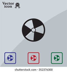 Radiation symbol of activity, vector illustration