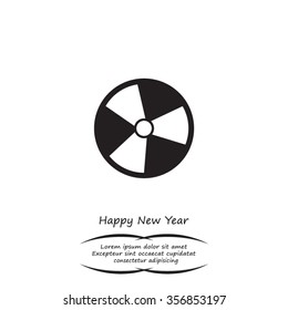 Radiation symbol of activity, vector illustration