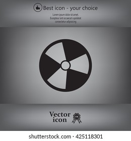 Radiation symbol of activity, vector illustration