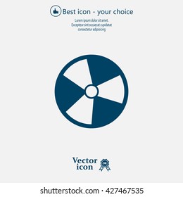 Radiation symbol of activity, vector illustration