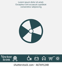 Radiation symbol of activity, vector illustration