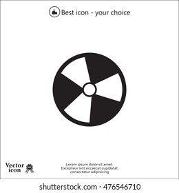 Radiation symbol of activity, vector illustration