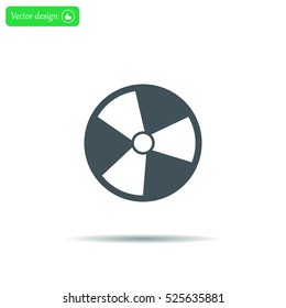 Radiation symbol of activity, vector illustration