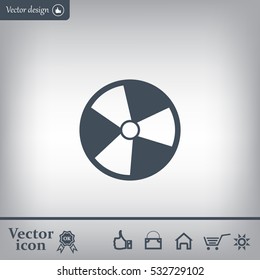 Radiation symbol of activity, vector illustration