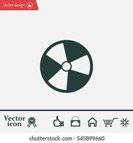 Radiation symbol of activity, vector illustration