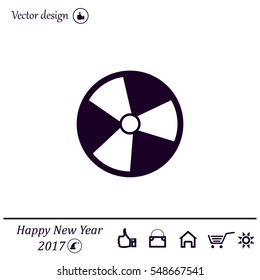 Radiation symbol of activity, vector illustration