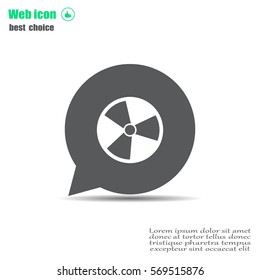 Radiation symbol of activity, vector illustration
