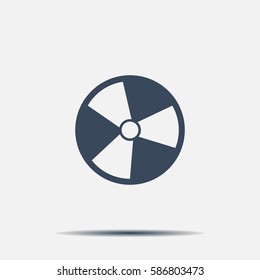 Radiation symbol of activity, vector illustration