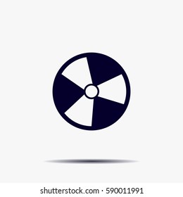Radiation symbol of activity, vector illustration