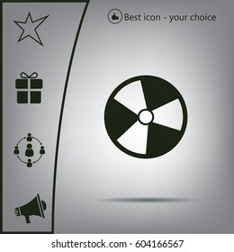 Radiation symbol of activity, vector illustration