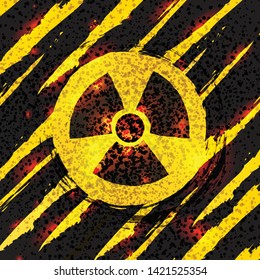 The radiation symbol. Alert Radiations sign. Vector background.