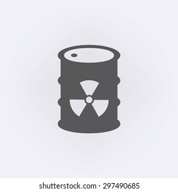 Radiation symbol in barrel icon