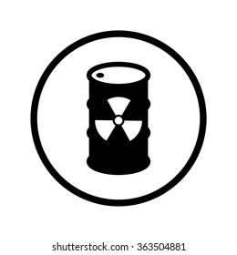 Radiation symbol in barrel icon