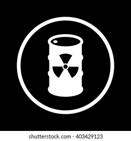 Radiation symbol in barrel icon