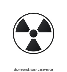 Radiation symbol. Black color icon isolated on white background