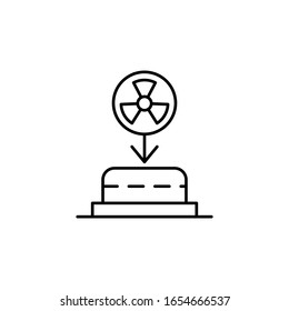 Radiation symbol, button icon. Simple line, outline vector elements of nuclear energy icons for ui and ux, website or mobile application
