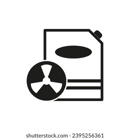 Radiation symbol, canister icon. Vector illustration. EPS 10.