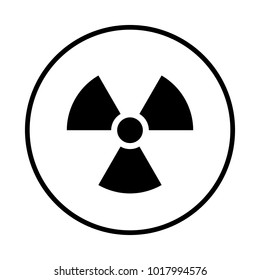 Radiation symbol in circle