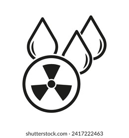 Radiation symbol, drop icon. Vector illustration. EPS 10.