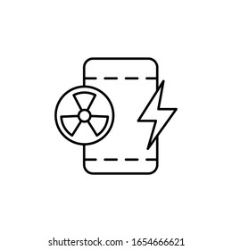 Radiation symbol, energy, lightning icon. Simple line, outline vector elements of nuclear energy icons for ui and ux, website or mobile application