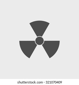 radiation symbol. Flat design style eps 10