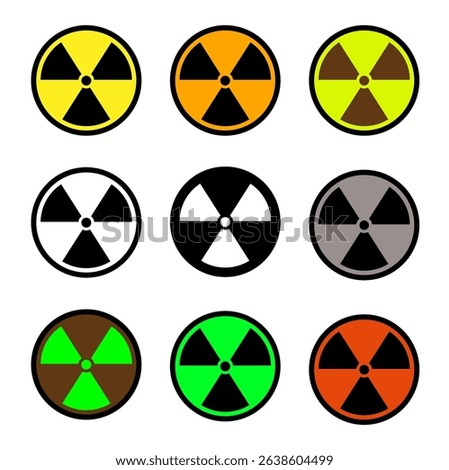 Radiation symbol. Flat icon. Danger.