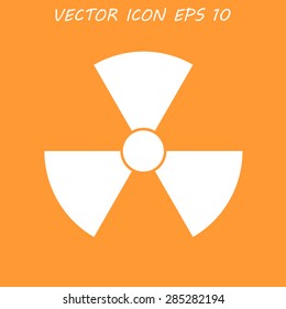 radiation symbol. Flat vector illustrator Eps 10
