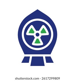 Radiation Symbol with Geometric Design Elements