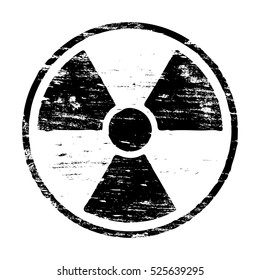 Radiation symbol grungy rubber stamp symbol vector illustration
