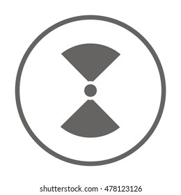 Radiation symbol  icon. Flat design.