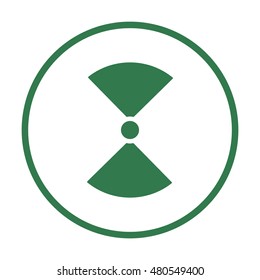 Radiation symbol  icon. Flat design.