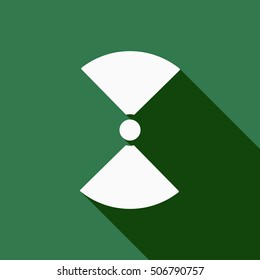 Radiation symbol  icon. Flat design.