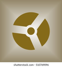 Radiation symbol  icon. Flat design.