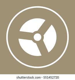 Radiation symbol  icon. Flat design.