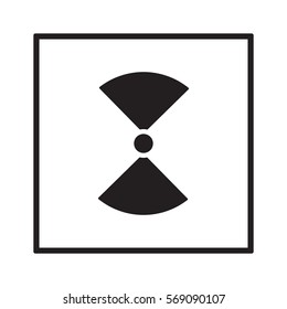 Radiation symbol  icon. Flat design.