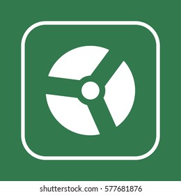 Radiation symbol  icon. Flat design.