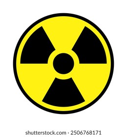 Radiation symbol icon, hazardous substances isolated on white background. Illustration vector