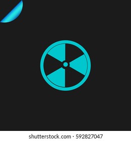 radiation symbol icon illustration isolated vector sign symbol.