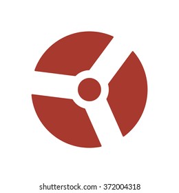 radiation symbol  icon,  isolated. Flat  design.