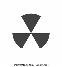Radiation symbol icon vector