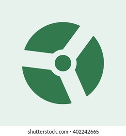 radiation symbol  icon, vector illustration.  Flat design style.