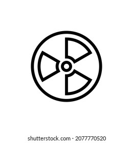 Icono de SÍMBOLO de RADIACIÓN en vector. Logotipo