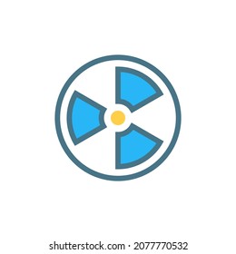 RADIATION SYMBOL icon in vector. Logotype