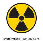 radiation symbol radiation icon yellow and black