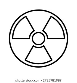 radiation symbol line icon vector on a white background
Vector line icon