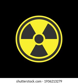 Radiation symbol or radioactive warning glyph icon