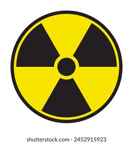 Radiation symbol. Radioactivity alert sign.