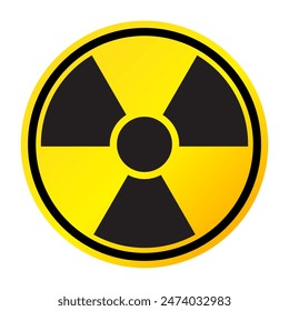 Radiation symbol. Radioactivity alert sign.