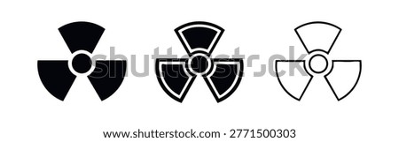 Radiation Symbol Set, Radioactive Warning Icons